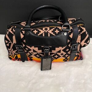 L.A.M.B. Satchel Bag by Gwen Stefani – Bold Geometric Tribal Print